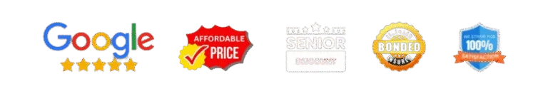 Google 5-Star Reviews, Affordable Price, Senior Discount, Bonded & Insured, 100% Satisfaction