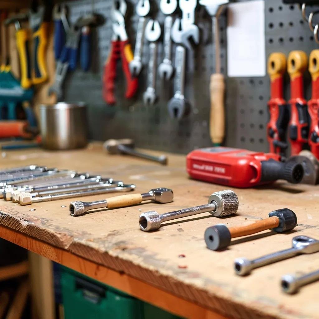 Essential tools for garage door roller replacement and track adjustment