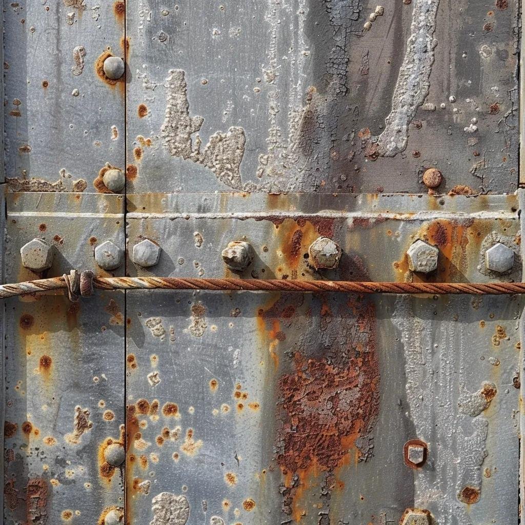 Corroded garage door components illustrating the impact of Naples' climate on emergency repairs